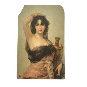 Tucks Elegant Art Nouveau Female Portrait Vintage Postcard Collectible